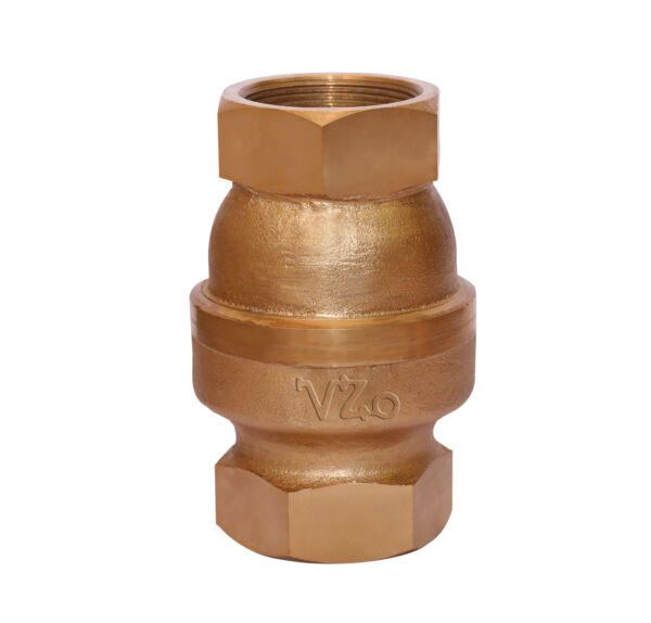Bronze Vertical Lift Check Valve Two Piece Design Screwed IBR Certified